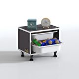 Kenzlife sepetli mutfak dolabı ruberu gri 038x45x30 banyo oyuncak çamaşır beyaz 2 li sepet