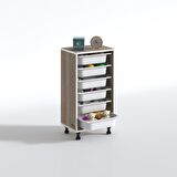 Kenzlife sepetli mutfak dolabı ruberu crd 086x45x30 banyo oyuncak çamaşır beyaz 6 lı sepet