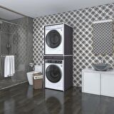 Kenzlife çamaşır-kurutma makinesi dolabı avi senna gri 187*070*60 çekmeceli banyo