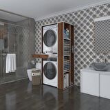 Kenzlife çamaşır-kurutma makinesi dolabı bacce sağ cvz 187*090*60 çekmeceli banyo