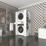 Kenzlife çamaşır-kurutma makinesi dolabı umare byz 187*110*60 çekmeceli raflı % 100 FULL MDF