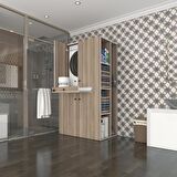 Kenzlife çamaşır-kurutma makinesi dolabı biruni crd 187*110*60 çekmeceli raflı banyo