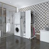 Kenzlife çamaşır-kurutma makinesi dolabı ve giysi dolabı kazvini sağ byz 180*160*60  banyo