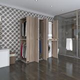 Kenzlife çamaşır-kurutma makinesi dolabı ve giysi dolabı çekmeceli eşari sol crd 187*160*60  banyo