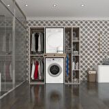 Kenzlife çamaşır-kurutma makinesi dolabı ve giysi dolabı çekmeceli hattab sağ raf crd 187*160*60  banyo