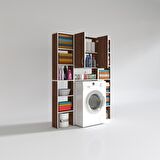 Kenzlife çamaşır makinesi dolabı veronikamaksduble cvz 180*126*20 banyo arkalıksız raflı