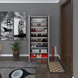 Kenzlife ayakkabılık ayakkabı dolabı kilitli be real gri 160*70*32 kapaklı arkalıklı ofis dolabı iki bölme