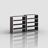 Kenzlife ayakkabılık ayakkabı dolabı kilitli be real gri 160*70*32 kapaklı arkalıklı ofis dolabı iki bölme