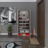 Kenzlife ayakkabılık ayakkabı dolabı kilitli be real cvz 160*70*32 kapaklı arkalıklı ofis dolabı iki bölme