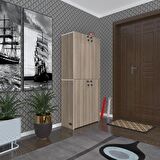 Kenzlife ayakkabılık ayakkabı dolabı kilitli be real crd 160*70*32 kapaklı arkalıklı ofis dolabı iki bölme
