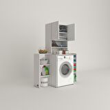 Kenzlife çamaşır makinesi dolabı hayzummaks byz 180*096*55 banyo kiler çift kapaklı arkalıklı 