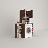 Kenzlife çamaşır makinesi dolabı hayzummaks cvz 180*096*55 banyo kiler çift kapaklı arkalıklı 