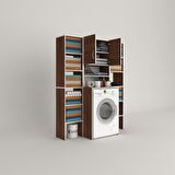 Kenzlife çamaşır makinesi dolabı hayzummaksduble cvz 180*126*55 banyo kiler çift kapaklı arkalıklı 