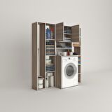 Kenzlife çamaşır makinesi dolabı hayzummega crd 180*156*55 banyo kiler çift kapaklı arkalıklı