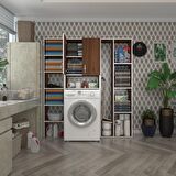 Kenzlife çamaşır makinesi dolabı veronikamega cvz 180*156*20 banyo arkalıksız raflı