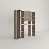 Kenzlife çamaşır makinesi dolabı veronikamega crd 180*156*20 banyo arkalıksız raflı