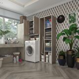Kenzlife çamaşır makinesi dolabı veronikasüpürge crd 180*126*20 banyo arkalıksız raflı