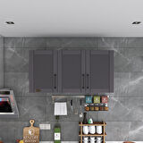 Kenzlife hazır mutfak dolabı mandalina60 gri mod2 60*120*32 mebran kapak suntalam gövde