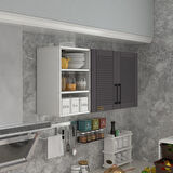 Kenzlife hazır mutfak dolabı kestane60 gri mod2 60*120*32 mebran kapak suntalam gövde