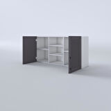 Kenzlife hazır mutfak dolabı pırasa60 gri mod2 60*120*32 mebran kapak suntalam gövde