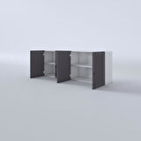 Kenzlife hazır mutfak dolabı havuç60 gri mod2 60*160*32 mebran kapak suntalam gövde