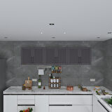 Kenzlife hazır mutfak dolabı elma60 gri mod2 60*240*32 mebran kapak suntalam gövde