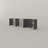 Kenzlife hazır mutfak dolabı elma60 gri mod2 60*240*32 mebran kapak suntalam gövde