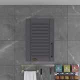 Kenzlife hazır mutfak dolabı bamya60 gri mod2 60*040*32 mebran kapak suntalam gövde
