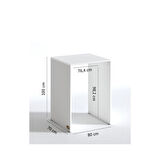Kenzlife çamaşır&kurutma makinesi dolabı büyük boy afanasimdf byz 100*80*70 % 100 mdf full mdf banyo kapaksız arkalıksız