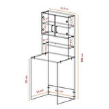 Kenzlife membran çamaşır makinesi dolabı hayzum trkbyz hasır 180*66*55 mebran kapak suntalam gövde