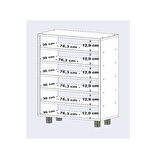 Kenzlife ayakkabılık çapula6 byz 98*080*30 kapaksız 6 raflı 24 çift ayakkabı kapasitesi