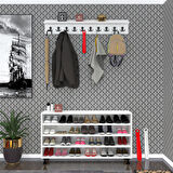 Kenzlife ayakkabılık nalın4 byz 68*120*30 kapaksız 4 raflı 24 çift ayakkabı kapasitesi