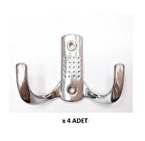 Kenzlife elbise banyo askılığı krom metal  askı askılık 4 adet