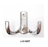 Kenzlife elbise banyo askılığı krom metal  askı askılık 12 adet