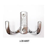 Kenzlife elbise banyo askılığı krom metal  askı askılık 20 adet