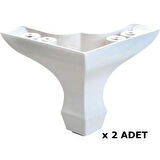 Kenzlife mobilya dolap kanepe ayağı aslan ayak beyaz plastik 2 adet
