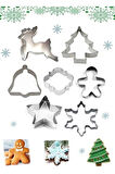 Yılbaşı Temalı Metal Kurabiye Kalıp 7'li Set