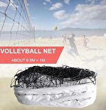 Mrt 9.5 Metre Taşınabilir Pratik Ve Profesyonel Voleybol Filesi Beach&Okul&Sahil&Otel Tipi
