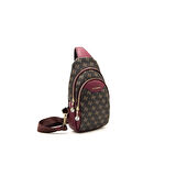 Silver Polo  Kadın Bel Çantası 959-43672 SILVER POLO FREEBAG M178 KAHVE SARI-MAT BORDO