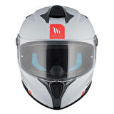 MT Targo S  FF106B Solid A0 Matt Pearl White Full Face Motosiklet Kaskı