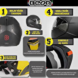 Beon B700 B-Shock Çene Açılır Vizörlü Kask Beyaz/Kırmızı