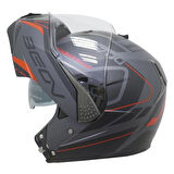 Beon B700 Air Tek Çene Açılır Vizörlü Kask Siyah/Kırmızı