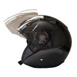 Beon B210 Çenesiz Vizörlü Yazlık Kask Siyah
