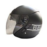 Beon B217 Çenesiz Vizörlü Yazlık Kask Mat Siyah/Gri
