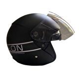 Beon B217 Çenesiz Vizörlü Yazlık Kask Mat Siyah/Gri