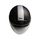 Beon B217 Çenesiz Vizörlü Yazlık Kask Mat Siyah/Gri