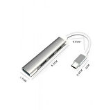 TYPE-C TO USB HUB 4 PORT ÇOKLAYICI MACBOOK İLE UYUMLU ÇOĞALTICI