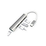 TYPE-C TO USB HUB 4 PORT ÇOKLAYICI MACBOOK İLE UYUMLU ÇOĞALTICI