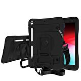 Apple iPad 10.2 2021 (9.Nesil) Uyumlu Yeni Nesil Kalem Bölmeli Defender Silikon Tablet Kılıfı Tam Koruma