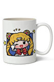 Sailor Moon Ay Savaşçısı Anime Temalı Beyaz Kupa Bardak Sevgiliye Arkadaşa Hediye
